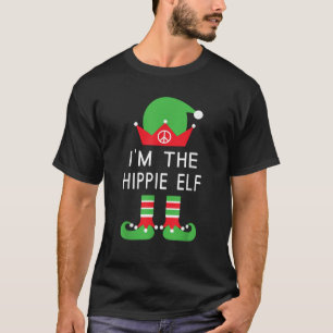 Camiseta Soy el Elf Hippie Signo de paz Divertido Navidades