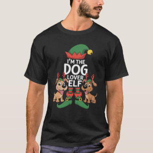 Camiseta Soy El Elfo Amante De Los Perros Pareo Navidad Due