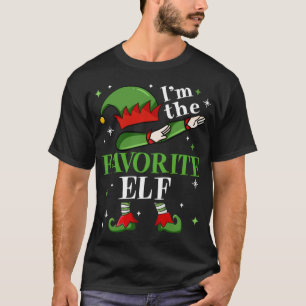 Camiseta Soy el elfo favorito Dabbing Santa Claus Xmas Fami