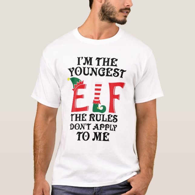 Camiseta Soy el Elfo más joven Las reglas no me aplican F (Anverso)
