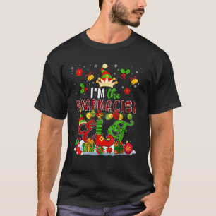 Camiseta Soy el farmacéutico Elf Xmas Plaid Elf Costume Fun