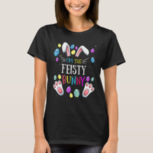 Camiseta Soy el Fiesta de Pascua Feisty Bunny Matching Fami