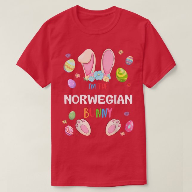Camiseta Soy el Fiesta noruego de Pascua que coincide con F (Diseño del anverso)
