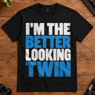 Camiseta Soy el gemelo más guapo Chiste de hermanos gemelos