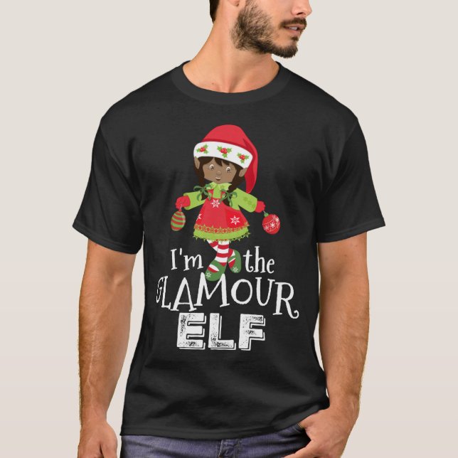 Camiseta Soy el GLAMOR Elf afroamericano 4 coincidiendo Ch (Anverso)