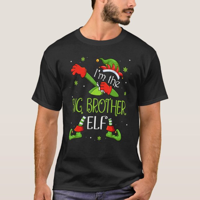 Camiseta Soy el Gran Hermano Elf Dabbing Santa Claus Xmas F (Anverso)