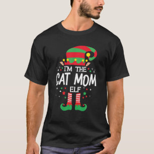 Camiseta Soy el grupo de la familia Cat Mom Elf coincidiend
