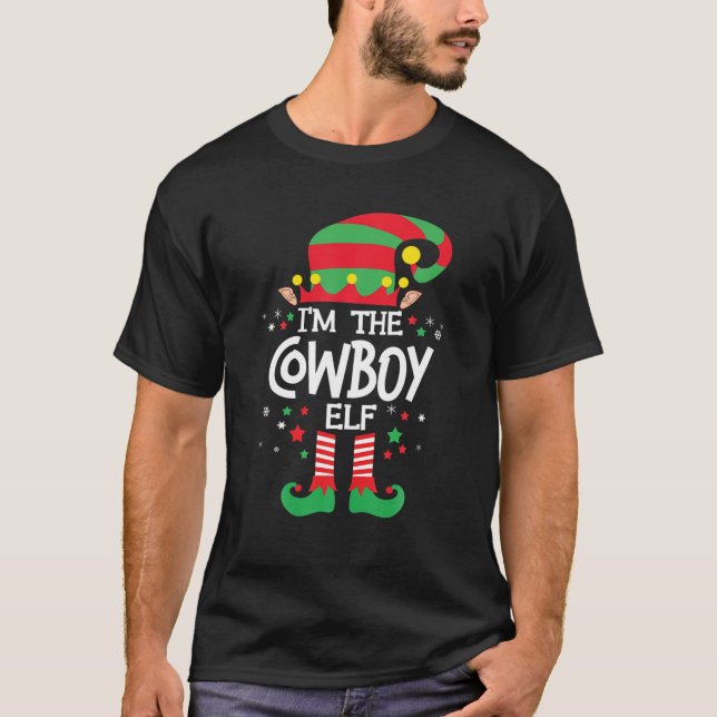 Camiseta Soy el grupo de la familia Cowboy Elf Navidades co (Anverso)