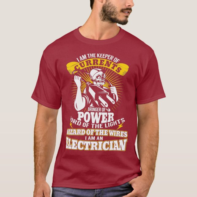 Camiseta Soy el guardián de las corrientes de electricidad  (Anverso)