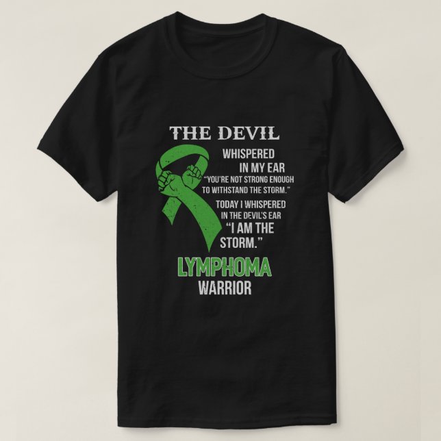 Camiseta Soy El Guerrero De Concienciación Del Linfoma De A (Diseño del anverso)