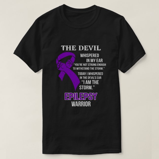 Camiseta Soy El Guerrero De La Concienciación De La Epileps (Diseño del anverso)