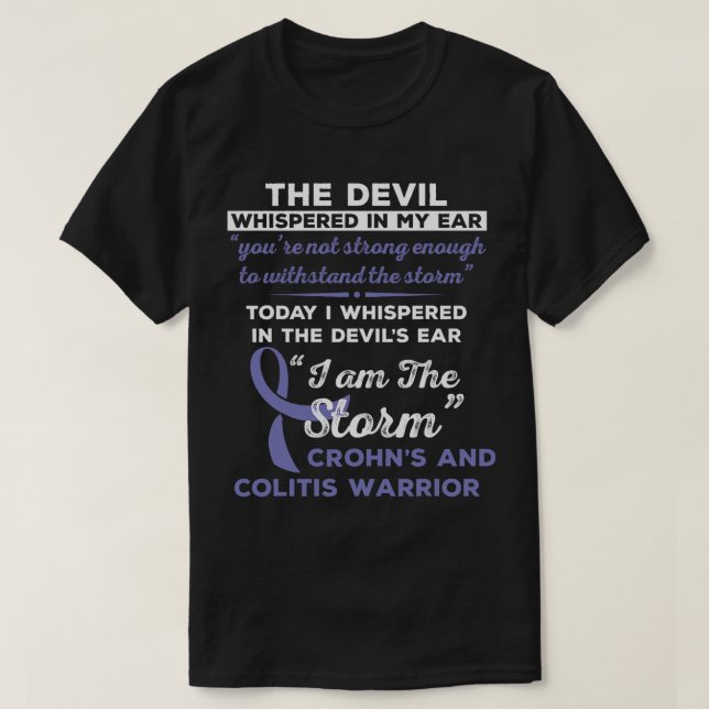 Camiseta Soy el guerrero de la tormenta Crohn y Colitis (Diseño del anverso)