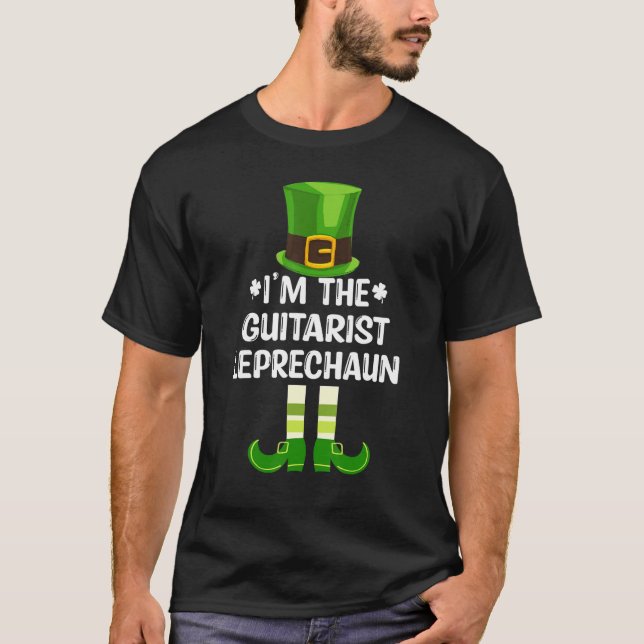 Camiseta Soy El Guitarista Leprechaun Funny St Patricks Day (Anverso)