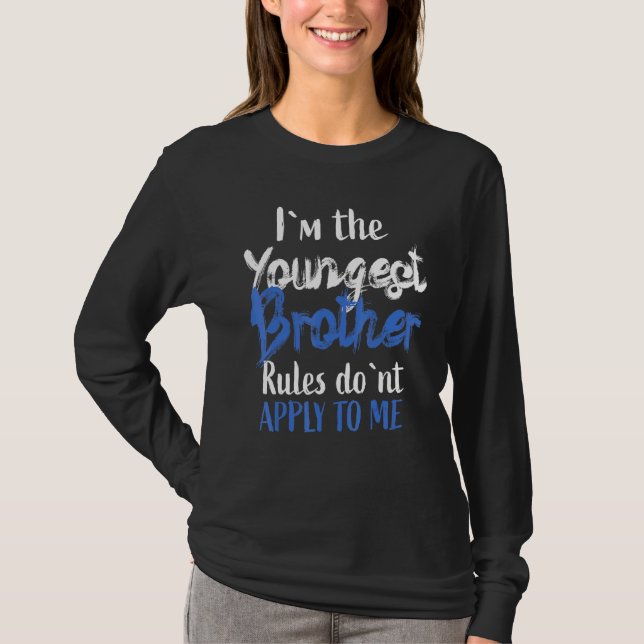 Camiseta Soy El Hermano Más Joven - Las Reglas No Me Aplica (Anverso)