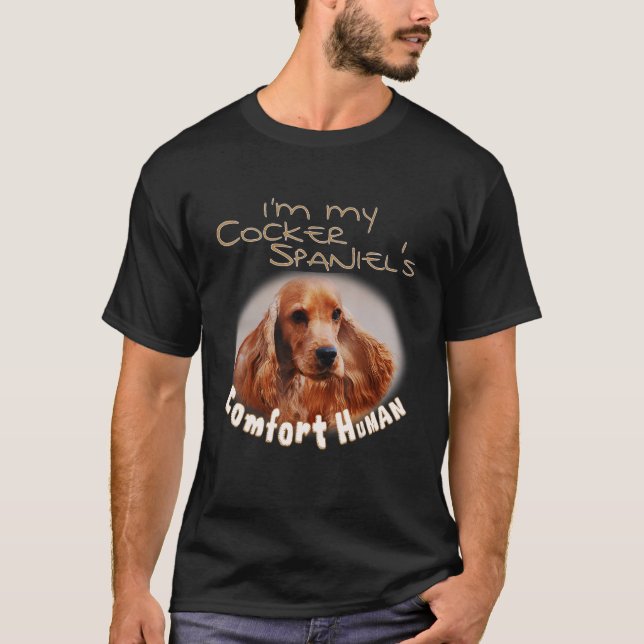 Camiseta Soy el humano cómodo de mi Cocker Spaniel para el  (Anverso)