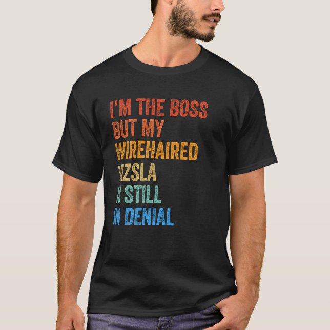 Camiseta Soy El Jefe con Cableado Vizsla aún en negación (Anverso)