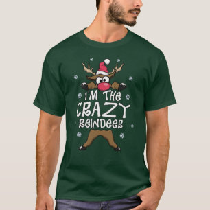 Camiseta Soy el loco Navidad de la familia de renos Pajama