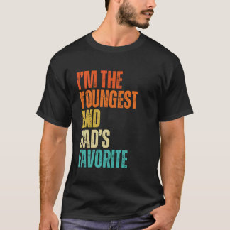 Camiseta Soy el más joven y el favorito de papá hombres, mu