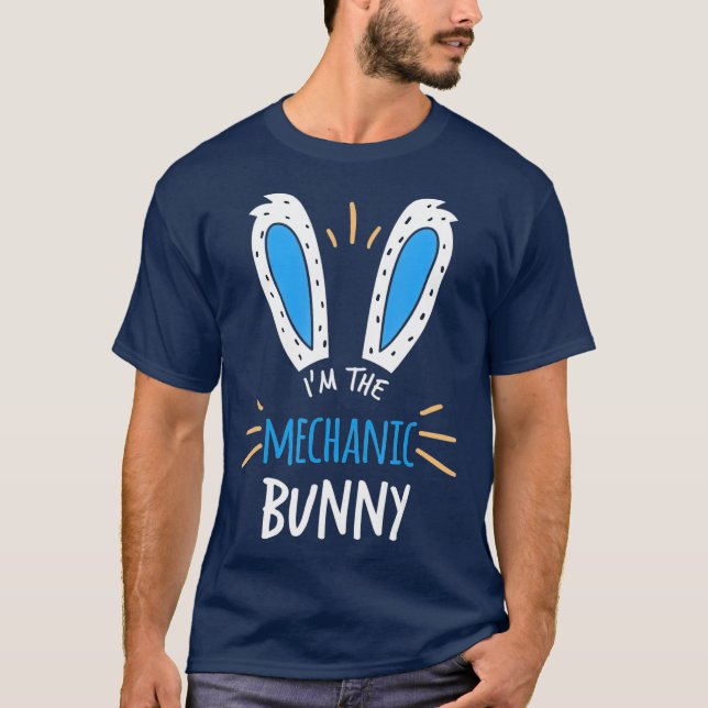Camiseta Soy El Mecánico Bunny Ears Boat Diesel Easter (Anverso)