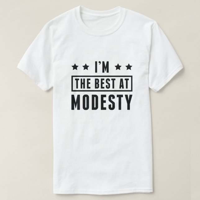 Camiseta Soy el mejor en modestia (Diseño del anverso)