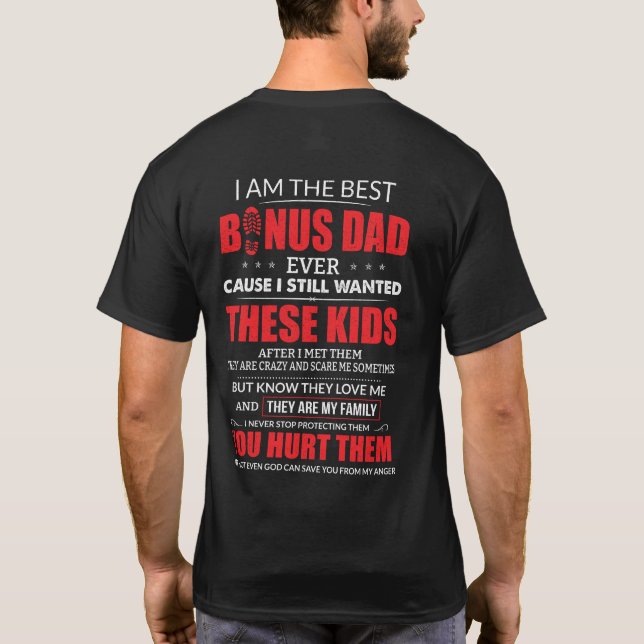 Camiseta Soy el mejor padre de bonificación de la historia (Reverso)