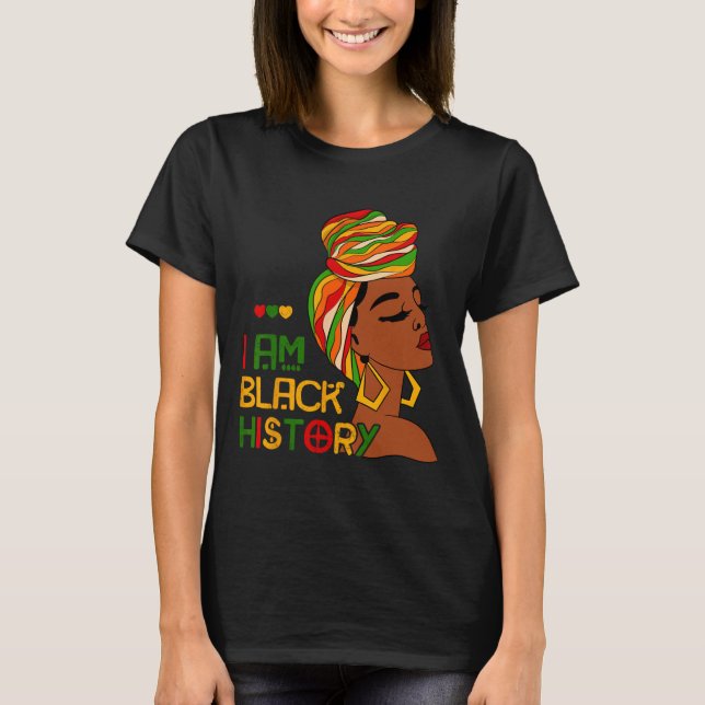 Camiseta Soy el mes de la historia negra afroamericano (Anverso)