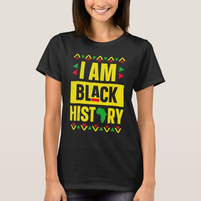 Camiseta Soy el Mes de la Historia Negra del Orgullo Africa (Anverso)