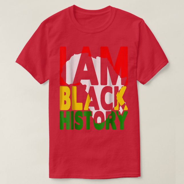 Camiseta Soy el Mes de la Historia Negra del Orgullo Africa (Diseño del anverso)
