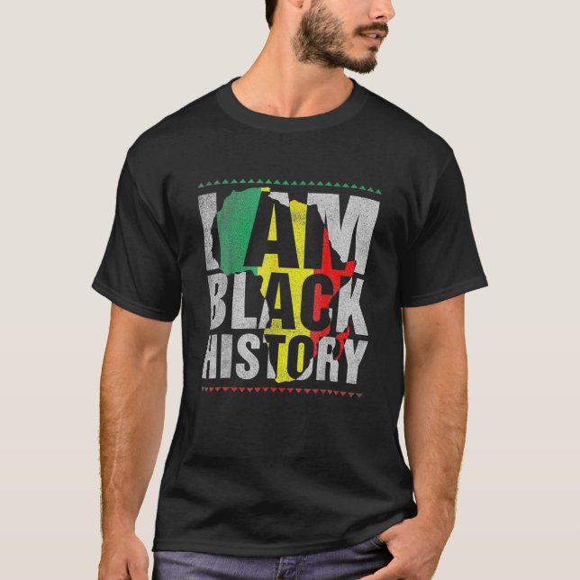 Camiseta Soy el Mes de la Historia Negra del Orgullo Africa (Anverso)