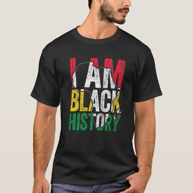 Camiseta Soy el mes de la historia negra Melanin BLM Orgull (Anverso)