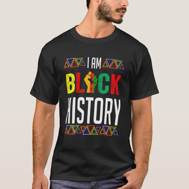 Camiseta Soy el Mes de la Historia Negra Orgullo africano H (Anverso)