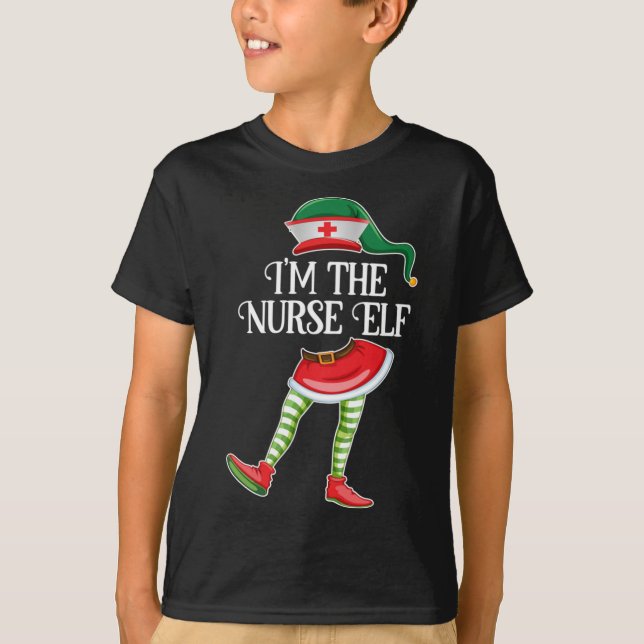 Camiseta Soy el Navidad de Enfermeras Elf que coincide con  (Anverso)