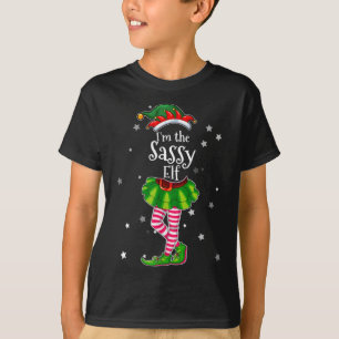 Camiseta Soy el Navidad de Sassy Elf que codea con la camis