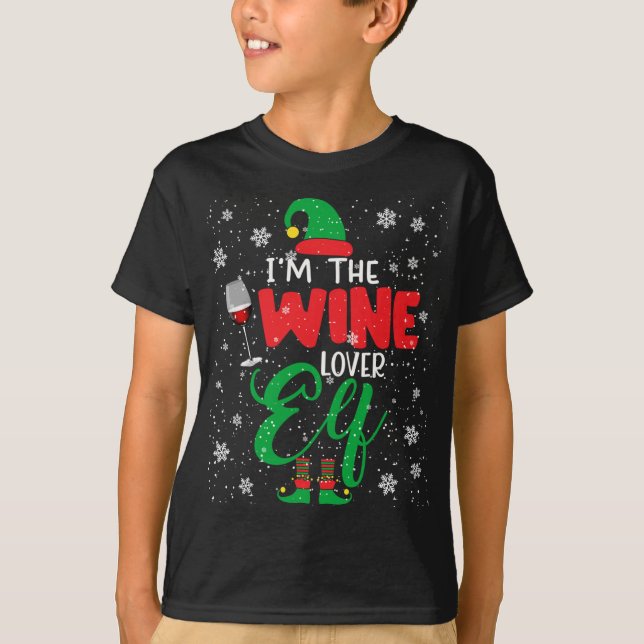 Camiseta Soy el Navidad Elf de Wine Lover (Anverso)