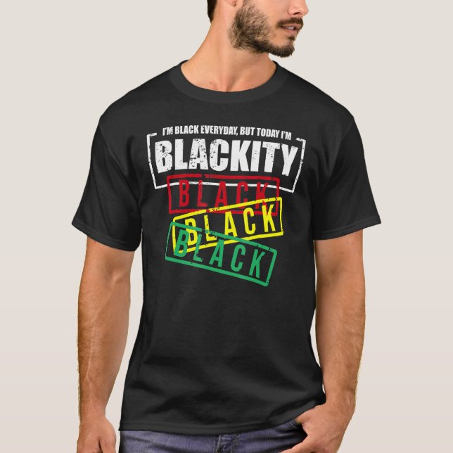 Camiseta Soy el negro y negro poder negro de los afroameric (Anverso)