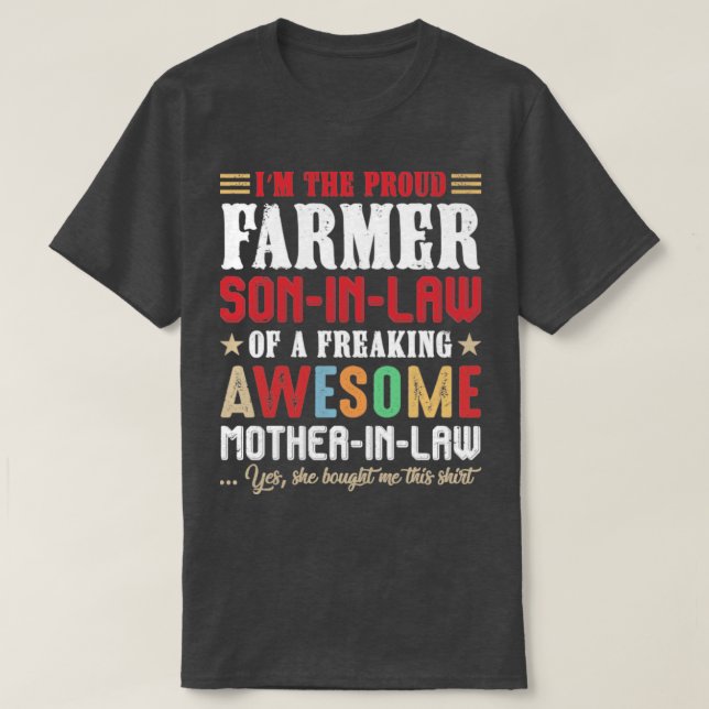 Camiseta Soy El Orgulloso Agricultor Hijo De Una Furiosa Al (Diseño del anverso)