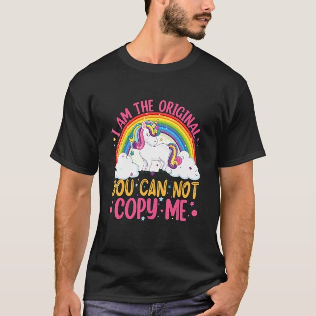 Camiseta Soy el original que no puedes copiarme unicornio (Anverso)