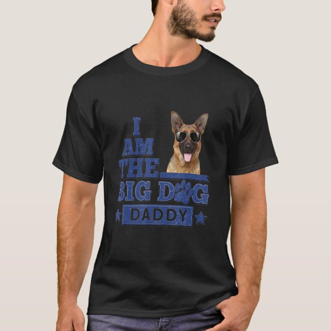 Camiseta Soy El Papi Del Perro Grande El Pastor Alemán Feli (Anverso)
