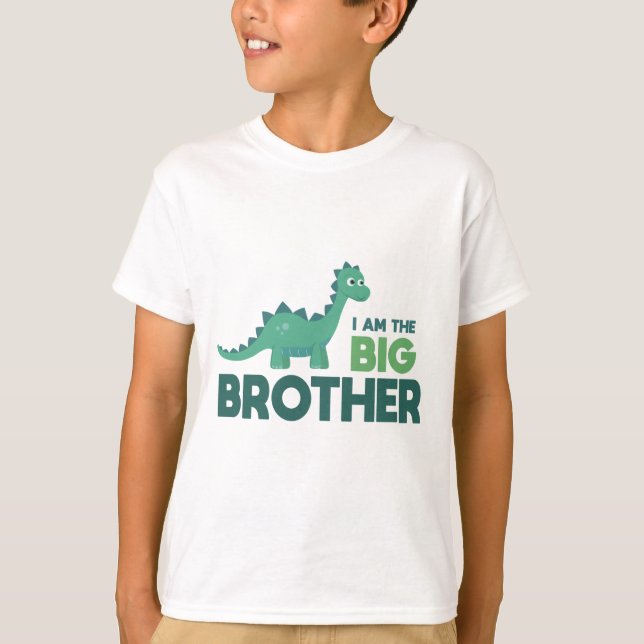 Camiseta Soy el personalizado dinosaurio del hermano mayor (Anverso)