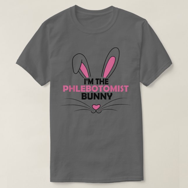Camiseta Soy el Phlebotomist Bunny Graphic Cute Day de Pasc (Diseño del anverso)