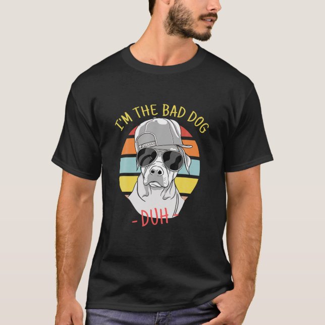 Camiseta Soy el potro malo Rottweiler Gafas de sol Graciosa (Anverso)