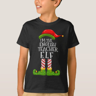 Camiseta Soy el profesor de inglés Elf Matching Family Xmas