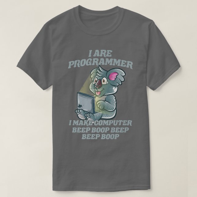 Camiseta Soy El Programador Introvert IT Nerd Koala Bear Ge (Diseño del anverso)