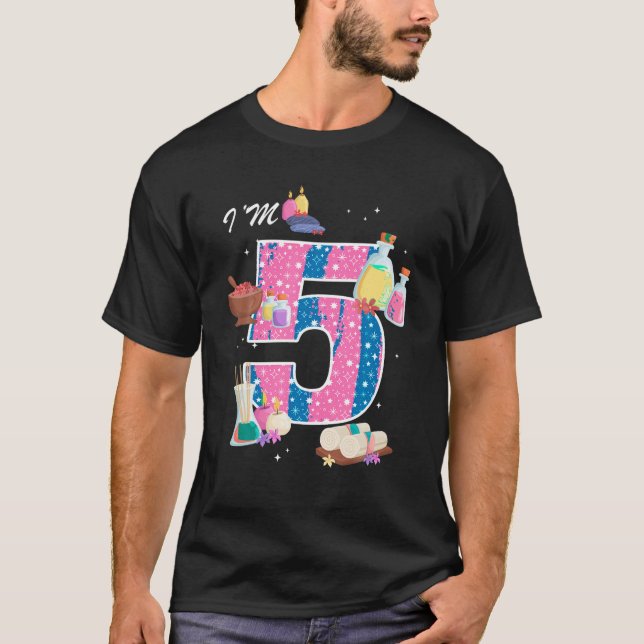 Camiseta Soy el quinto Chica de cumpleaños del Spa Nail maq (Anverso)