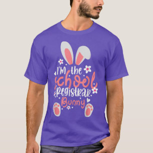 Camiseta Soy el Registrador de la Escuela Bunny Easter Day 
