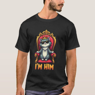 Camiseta Soy Él Slang Genial Gato Alfa Meme Gafas Divertida