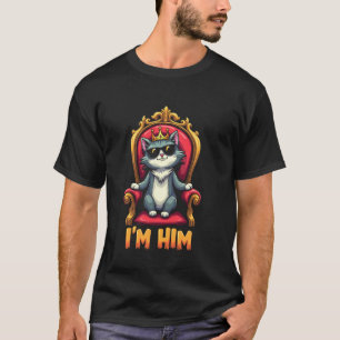 Camiseta Soy Él Slang Genial Gato Alfa Meme Gafas Divertida