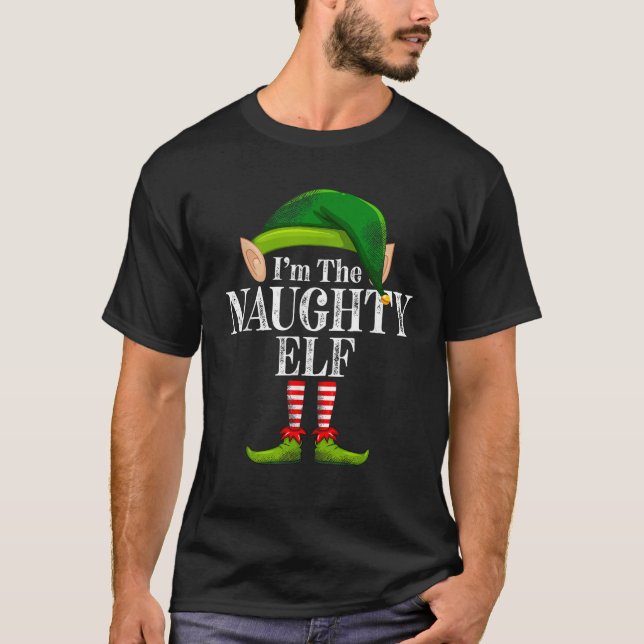 Camiseta Soy el travieso Elf Matando a Navidades familiares (Anverso)