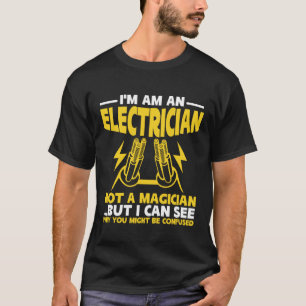 Camiseta Soy electricista, no es gracioso en el mago