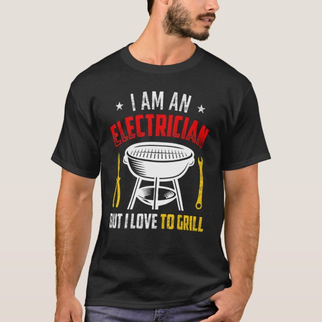 Camiseta Soy Electrista Pero Me Encanta Grill (Anverso)
